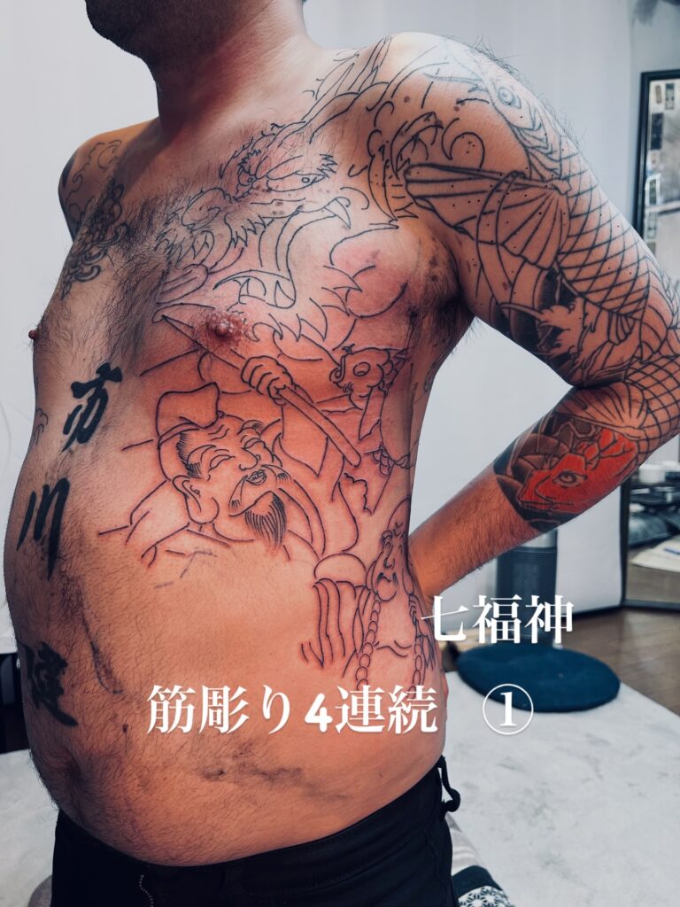 #筋彫り#彫彦#手彫り#和彫り#彫京分家#東京#JapaneseTATOO#tebori#足立区#入墨#刺青#彫物#irezumi#Horihiko